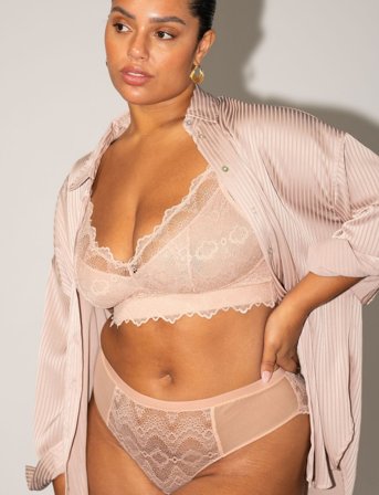 Understatement Underwear Lace Support+ Bralette - Pink - XS