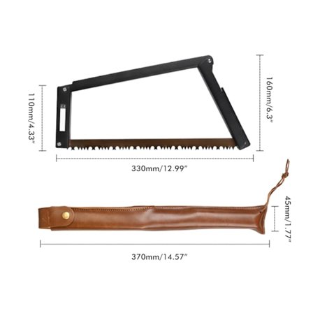 Kokoontaitettava saha ulkokäyttöön, kestävä kokoontaitettava kaarisaha 16 tuuman mangaaniteräksisellä terällä, kevyt ja kannettava käsisaha retkeilyyn