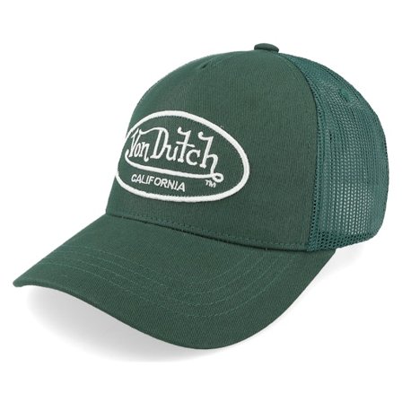 Von Dutch - Vihreä trucker Lippis - Oval Patch Dark Green Trucker @ Hatstore