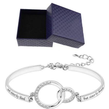 Systerarmbandspresenter, Inte syster genom blod men systrar genom hjärta armband, Bästa vännen smycken