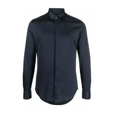 Emporio Armani, Formal Shirts Blauw, Heren, Maat:XL