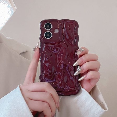 Skal för iPhone 17air xym wave meteorit vinröd vattenvåg