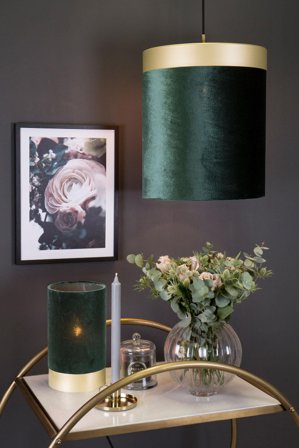 Globen Lighting Lampependel Velvet Grønn, H46cm