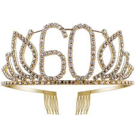 CDQ Prinsessa Söt Flickor Kristall 21:a Födelsedag Tiara Rhinestone 60:e Födelsedag
