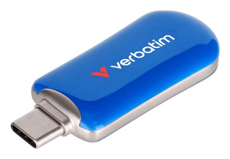 Verbatim Plectra USB-C Flash Drive Blue 256GB