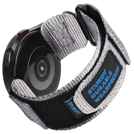 Samsung Galaxy Watch FE 40mm / Watch6 / Huawei Watch GT 4 Universal 22mm Magic Tape Nylon klockarmband - Grå