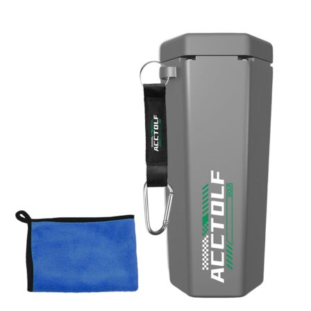 Golfballvask med håndkle, bærbar golfballrenser, rengjøringssett for golfkøller