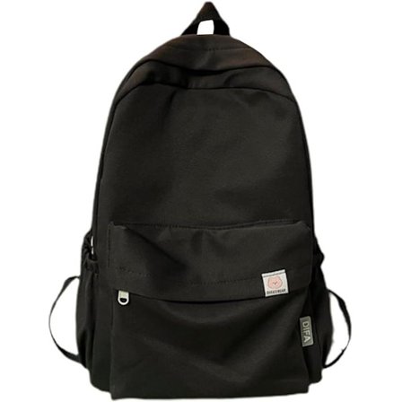 Kawaii - Esteettinen reppu koulun alkuun, arkivaatteet teini-ikäisille, musta