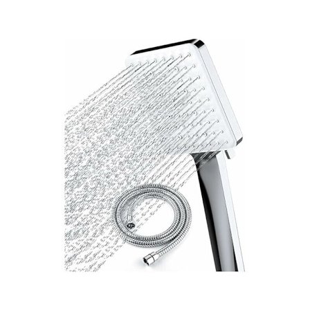 Brusehoved med slange Brusehoved med 1,5 m slange Brusehoved med bruserslange Stor brusehoved Håndbruser med 6 stråletyper