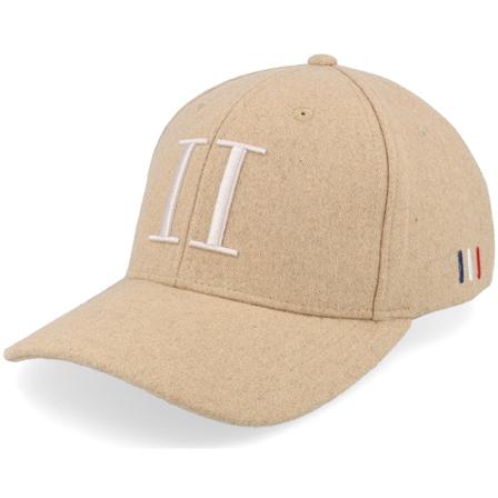 Les Deux - Encore Wool Cap Dark Sand Melange/Ivory Adjustable Adjustable Beige Cap - @ Hatstore