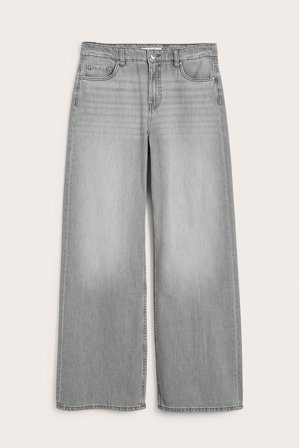 Kappahl | Wide Jeans High Waist | Lysegrå