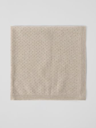 Strickdecke Kaschmir - Onesize - kinderbekleidung - beige - Polarn O. Pyret