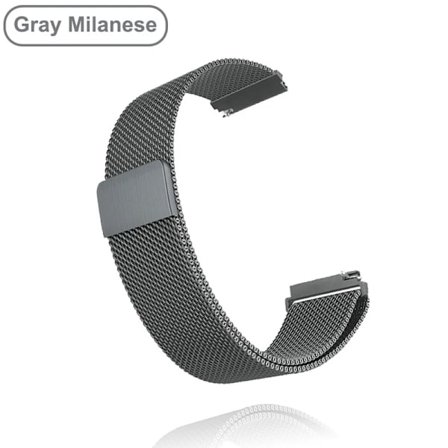 18 mm 20 mm 22 mm metallrem för Garmin Vivoactive 3 4 4s Band Watch Venu 2 2s SQ Forerunner 645 Armband Silikonögla Nylon handled Metal Grey