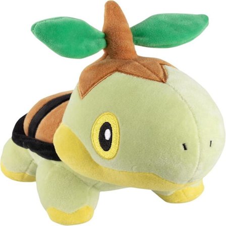 Jazwares Pokémon Turtwig 7" Plysj Kosedyr Leketøy - Offisielt Lisensiert - Perfekt Gave til Barn
