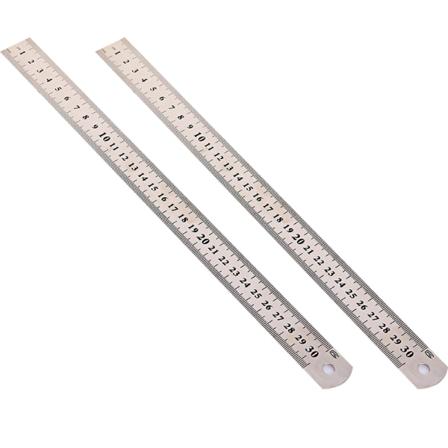 Stål Linealer, Metal Linealer, Pakke med 2