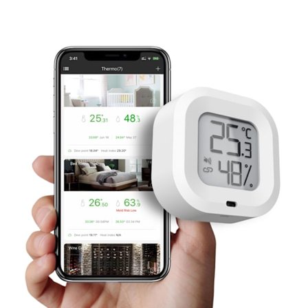 Bluetooth hygrometertermometer, trådlös sensor med larmnotisering