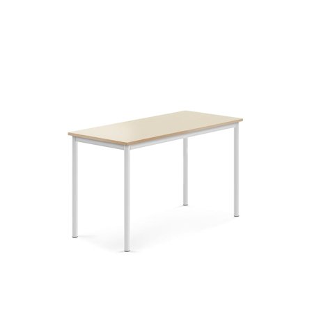 Desk BORÅS, 1200x600x720 mm, birch laminate, white