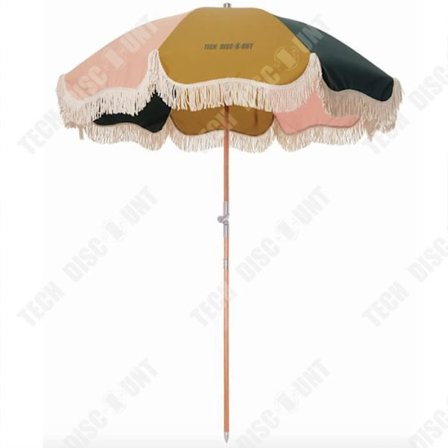 Uteparasol - TD - Strandparaply med fransar - Solskydd - Vattentålig - Rosa