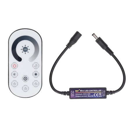 RF Full Touch Dimmer Trådlös Konstant Spännings LED-Kontroller Mini Induktionsljusstångskontroll DC 5‐24V
