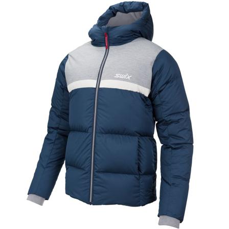 Swix Men's Focus Down Jacket Men lined workout jackets Blue M