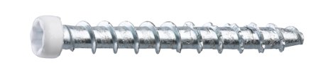Grabber CTX60VITC Betongskruv för lister & socklar 4,5 x 60 mm, Vit 100-pack, Infästning