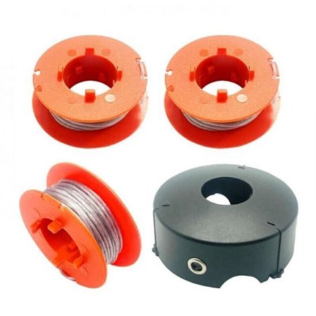 Kompatibel med Bosch Art 23 26 30 Easytrim Combitrim, 8M x 1,6 mm Trimmersnøre Spole, 3 Spoler + 1 Dæksel F016L71088