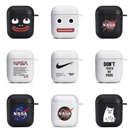 8 Genomskinliga, Kompatibla med Airpods 1:a/2:a generationens hörlurar