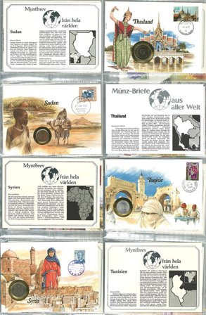 Hele verden - Samling af møntbreve i 1 ringbind