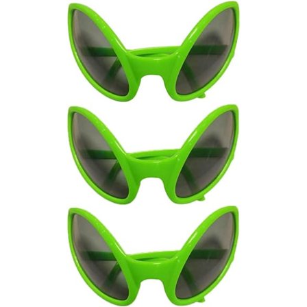 3 pakke Fantasifulde Alien Briller Alien Kostume Briller Dekorative G