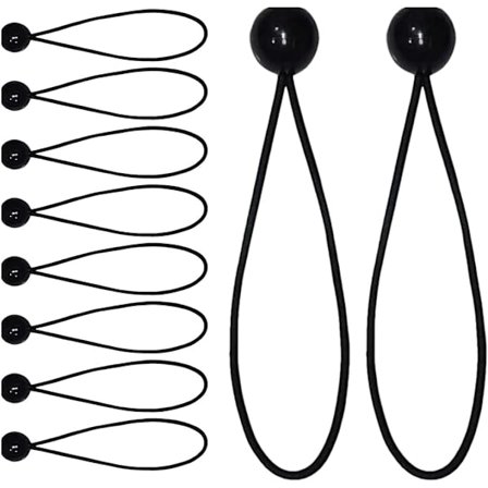 Bungee Cords with Balls, Bungee Cord with Ball - 10 st Stretchy Tarp Bungees - Heavy Duty Canopy Bungee Cords with Ball, Tarp Bungee Cords