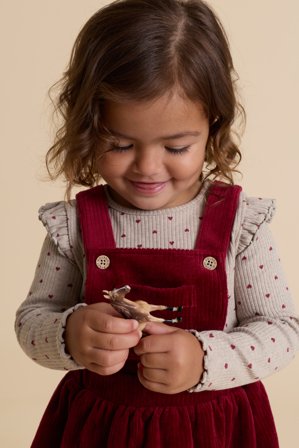 Polarn O. Pyret - Heart top - 104 - Childrenswear - beige