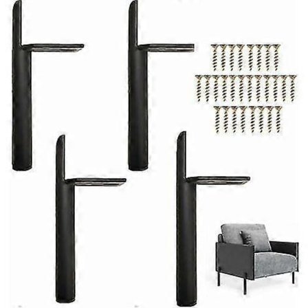 4 sorte metalmøbelben, reserveben til 15 cm sofa, gulvbeskyttere + skridsikker lydløs base