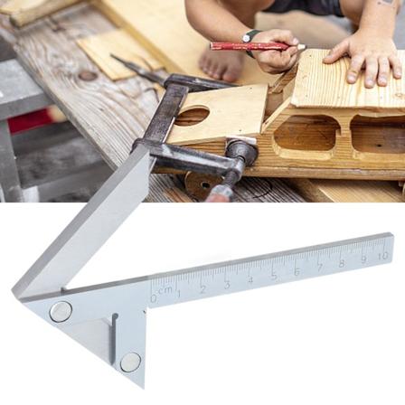 Keskusmittari 100x70mm Ruostumattomasta Ter ksest Valmistettu Viivatin Mittaus- ja Piirtoty kalu Puuty h n