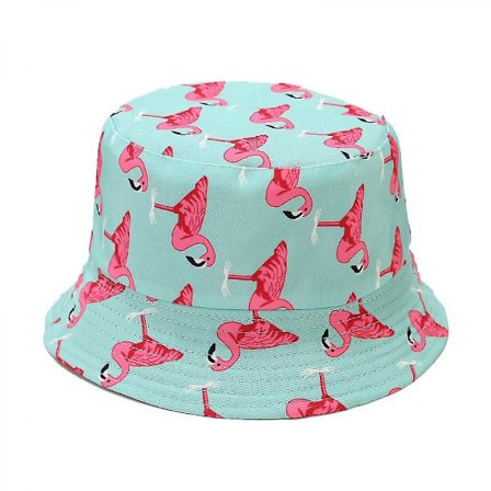 Wekity Søt Bøttehatt Strand Fiskerhatter For Kvinner, Reversibel Dobbeltsidig Bruk Unisex (flamingo, lyseblå)