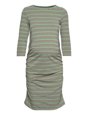 Mlcarmen 3/4 Jersey Abk Dress A. Knälång Klänning Grön Mamalicious