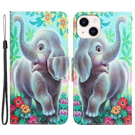 Wonderland iPhone 14 Plus flip etui - Elefant