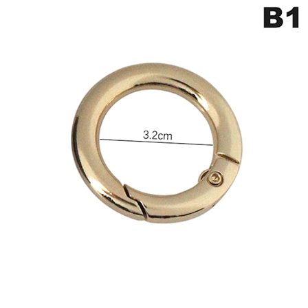 Spring Gate O Ring, der kan åbnes Nøglering Nøgle Lædertaske Håndtaske Bel