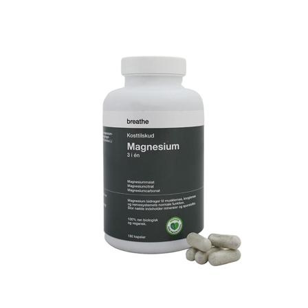 Breathe Magnesium 180 kaps, Helse & Madvarer, Mineraler, Magnesium