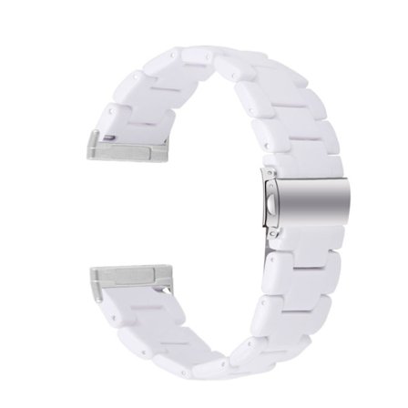 Fitbit Sense / Versa 3 klockarmband med hartspärlor - Vit