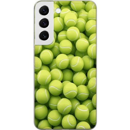 Kompatibel Mobilcover til Samsung Samsung Galaxy S22 5G Mønster af grønne tennisbolde i høj detalje, sporty motiv med gentagende tekstur og stærke