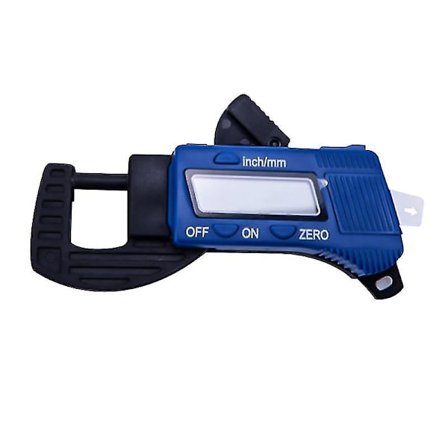 Digitaalinen paksuusmittari, 0-12 mm paksuusmittari paksuusmitta digitaalisella näytöllä, leveysmitta mikrometrin mittausväline paperille, PU-nahalle,