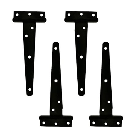 4STK Hengsler T Form SVART 5 TOMMES