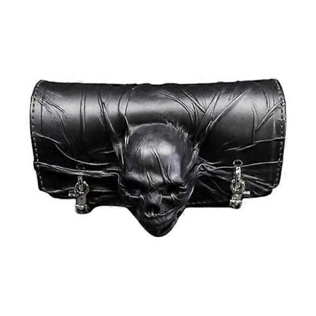 Halloween Skull Motorsykkel Gaffelveske Salvesker Koffert Moto Lær Verktøyoppbevaring Svart Pu Tilbehør Bagasje Styre B J7N8