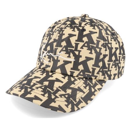 Karl Kani - Beige unconstructed Keps - Kk Signature Retro Logo Cap Sand/Black Dad Cap @ Hatstore