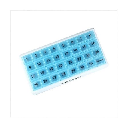 Månadspillerorganisatör 31 Fack, 1 Per Dag, 4 Veckor Hela Månaden 31 Dagars Pillerorganisatör