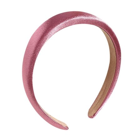 Solid Satin Pannband Vanligt Pannband ROSE RED
