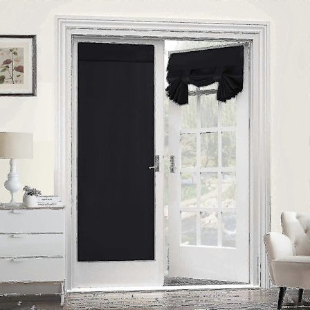 Mørklægningsgardin til franske døre - Termisk isoleret mørklægningsglasdørsgardinpanel til dørvinduesgardiner, 66 x 173 cm