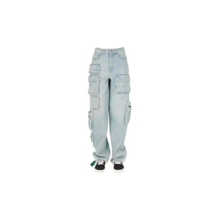 Off White Broek , Blauw , Dames , Maat: 2XS