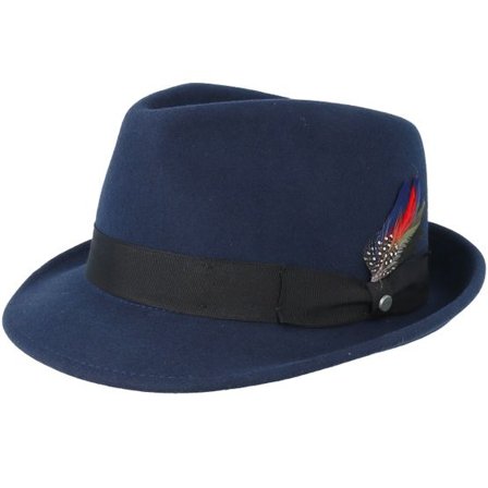 Stetson - Blå trilby Hatt - Woolfelt Navy Trilby @ Hatstore