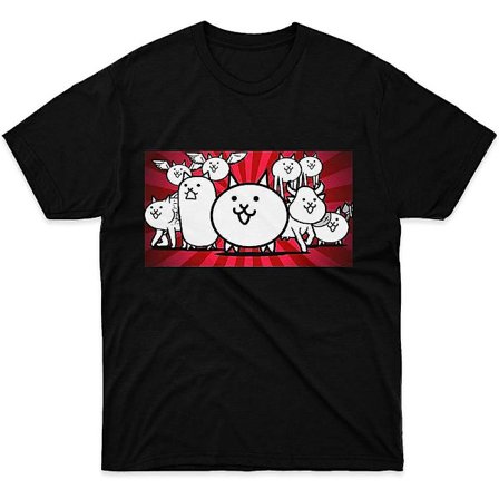 Herre Dame T-shirt Nyanko Great War Battle Cats Skjorter Til Mænd Kvinder Hals Grafik Gave - voksen, 3xl